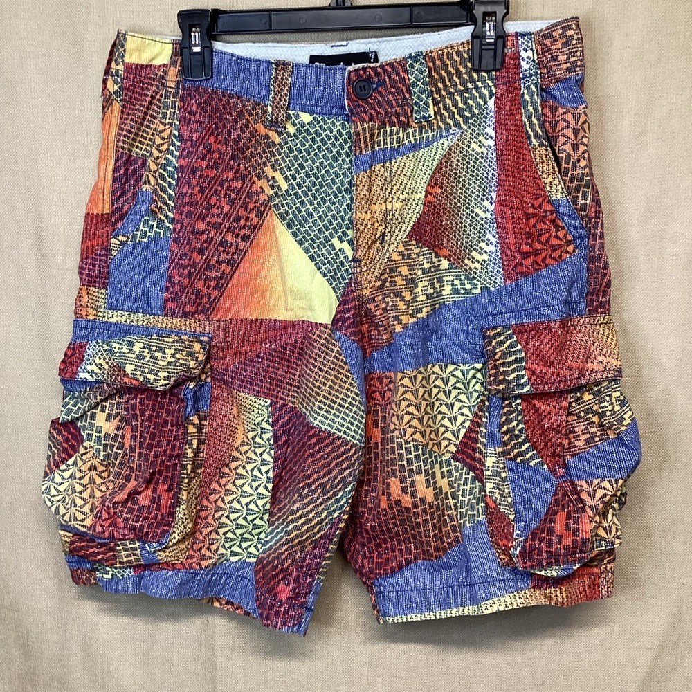 Vurt Vintage Mens Multicolor Cargo Shorts